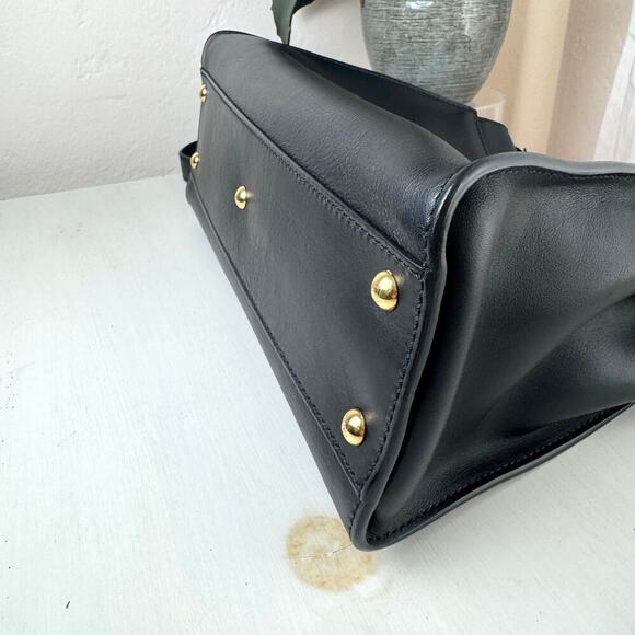 Fendi Black Calf Leather Iconic Peekaboo Medium GHW Authentic CoA Bag Purse - Picture 5 of 9